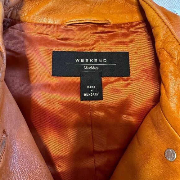 Max Mara Weekend Leather Jacket 4 - Picture 8 of 11